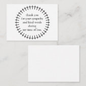 De grens van de kruisen na de begrafenis bedankkaa notitiekaartje (Voorkant / Achterkant)