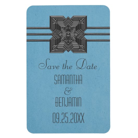 De Grens van Medallion sparen de Datum Magnet, Bla Magneet (Verticaal)