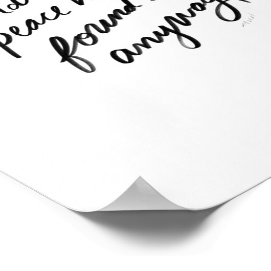 De grenzeloze vrede heeft haar toch al gevonden -  poster (Hoek)