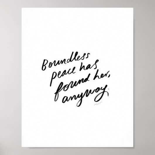 De grenzeloze vrede heeft haar toch al gevonden - poster (Voorkant)