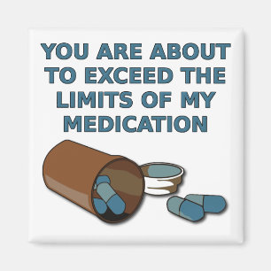 De Grenzen Van Mijn Medicatie Grappige Koelkastmag Magneet