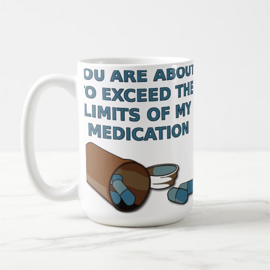 De Grenzen Van Mijn Medicijnen Grappige Mok (Links)