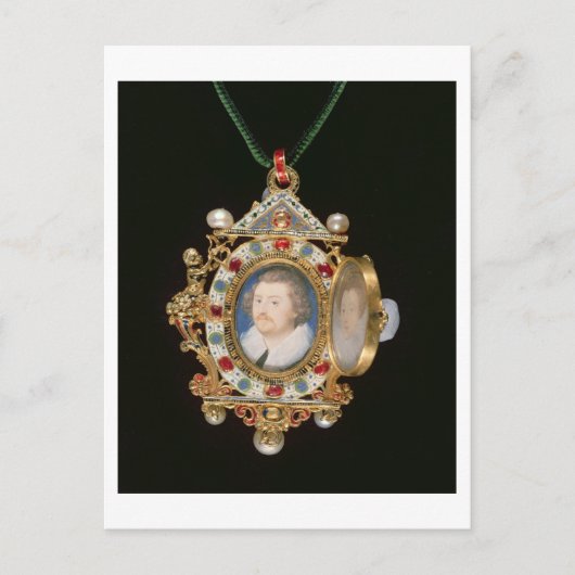 De Gresley Jewel, met miniatuurportretten van Sir Briefkaart (Voorkant)