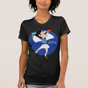 De Griekse Evzone danst met de vlag OPA! T-shirt
