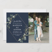 de griekse marinesouwersfoto slaat de datum op save the date (Voorkant)