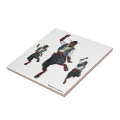 De Griekse Minotaurus danst decoratieve Tegel Tegeltje (Zijkant)
