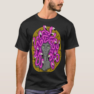 De Griekse monster voor de gorgon Medusa-ouderwets T-shirt