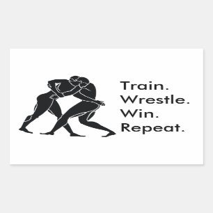 De Griekse Sporten die van de Atleet het Winnen Rechthoekige Sticker
