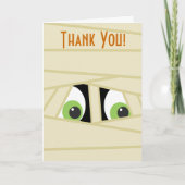 De griezelige Brij HoofdHalloween dankt u kaardt Bedankkaart (Voorkant)