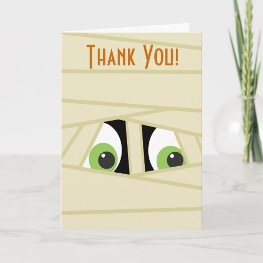 De griezelige Brij HoofdHalloween dankt u kaardt Bedankkaart (Voorkant)