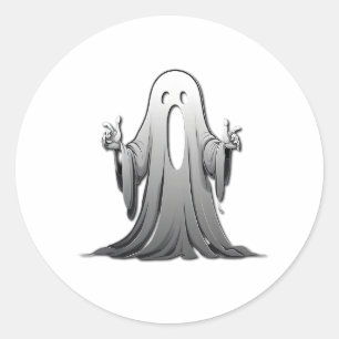 De griezelige geest van Salem Ronde Sticker