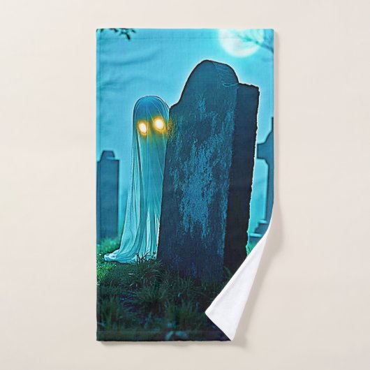 De griezelige glimp van Graveyard Ghost Bad Handdoek (Handdoek)