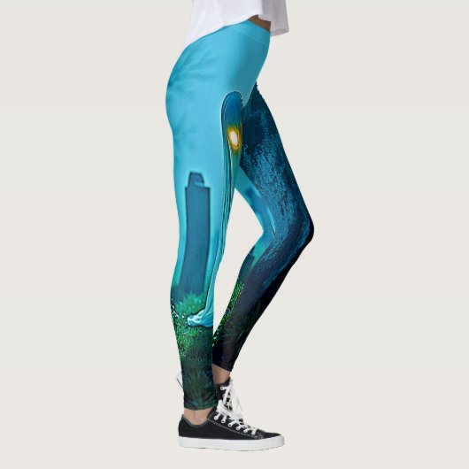 De griezelige glimp van Graveyard Ghost Leggings (Rechts)