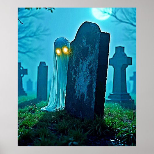 De griezelige glimp van Graveyard Ghost Poster (Voorkant)