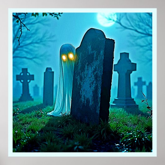 De griezelige glimp van Graveyard Ghost Poster (Voorkant)