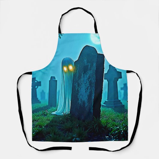 De griezelige glimp van Graveyard Ghost Schort (Voorkant)