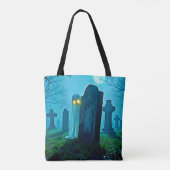 De griezelige glimp van Graveyard Ghost Tote Bag (Achterkant)