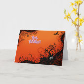 De griezelige Groeten van Halloween Kaart (Gele Bloem)