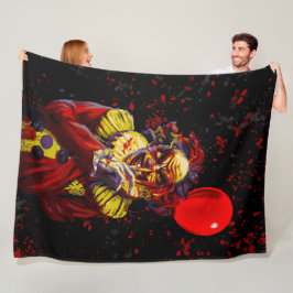 De griezelige Halloween Clown Horror Film Fleece Deken