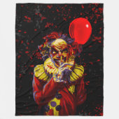 De griezelige Halloween Clown Horror Film Fleece Deken (Voorkant)