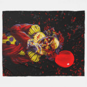 De griezelige Halloween Clown Horror Film Fleece Deken (Voorkant (Horizontaal))