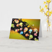 De griezelige kaart van Halloween, Schedels, (Gele Bloem)