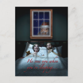 De griezelige Kerstkaart van de Kerstman Feestdagenkaart