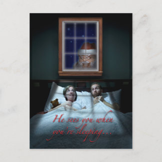 De griezelige Kerstkaart van de Kerstman Feestdagenkaart