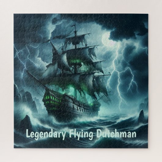 De griezelige Vliegende Hollander Een spookschip v Legpuzzel (Verticaal)