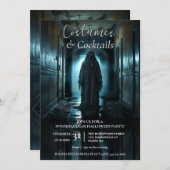 De griezelige vreemdeling Halloween Party Kaart (Voorkant / Achterkant)