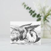 De Griffin van Alice in Wonderland Briefkaart (Staand voorkant)