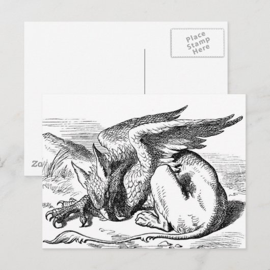 De Griffin van Alice in Wonderland Briefkaart (Voorkant / Achterkant)