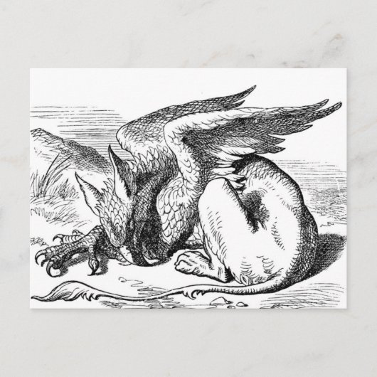 De Griffin van Alice in Wonderland Briefkaart (Voorkant)