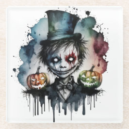 De grijnzende heer glazen onderzetter