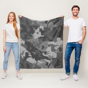 De grijze dierlijke hond van Cammo Fleece Deken