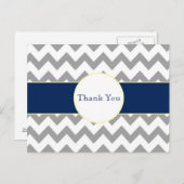 De grijze en Gestreepte Chevron van de Marine Briefkaart (Voorkant / Achterkant)