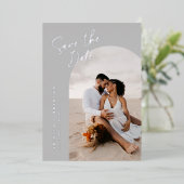 De grijze Foto bewaart de Datum Kaart met Folie (Staand Voorkant)