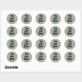De grijze Ghost-Sticker Ronde Sticker (Vel)