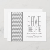 De grijze Grens van de Chevron sparen het Briefkaa Aankondigingskaart (Voorkant / Achterkant)