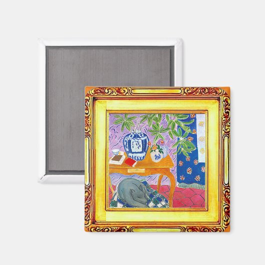 De grijze hond magneet (Voorkant / Achterkant)