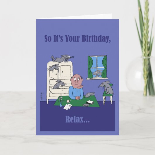 De grijze Kaart van de Verjaardag van Hazen (Voorkant)