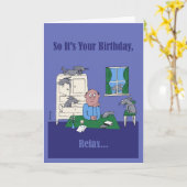 De grijze Kaart van de Verjaardag van Hazen (Gele Bloem)