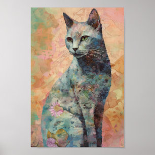 De grijze kat poster