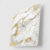 De grijze Kristallen Marmeren Gouden Faux van de Vierkante Klok (Hoek)