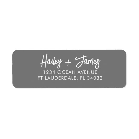 De grijze Moderne Etiketten van het Adres van de T (Voorkant)