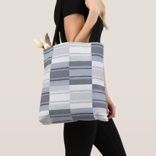 De grijze patch-tas tote bag