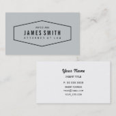 De Grijze Retro Professionele Procureur van de Visitekaartje (Voorkant / Achterkant)
