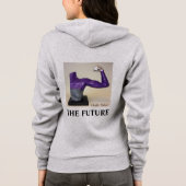 De grijze ritssluiting van de TOEKOMST-Vrouwen Hoodie (Achterkant)