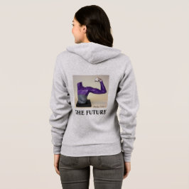 De grijze ritssluiting van de TOEKOMST-Vrouwen Hoodie