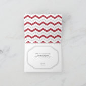 De grijze & Rode Moderne Chevron dankt u Kaarten (Binnen)